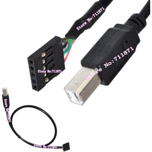 5Pin 2.54 Pitch Dupont Usb2.0 B Male cable line 2.54mm Spacing Dupont Usb B Printer Line cable 5Pin Usb2.0 B Male wire cord