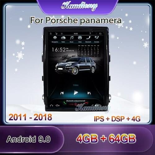 Kaudiony 10.4" Tesla Style Android 9 Car Radio For Porsche Panamella Car Multimedia Player Auto GPS Navigation Stereo 2011-2018