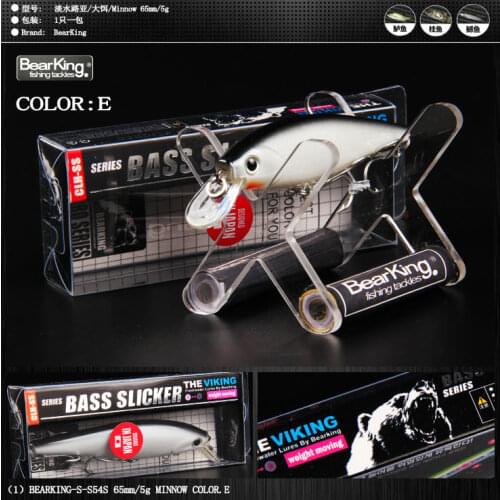 Bearking 1PCS Floating Minnow Fishing Lure Laser Hard Artificial Bait 3D Eyes 6.5cm 5g Fishing Wobblers Crankbait Minnows