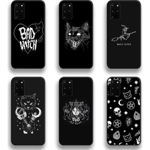 Witch And Cat Cute Phone Case For Samsung Galaxy S20 FE plus Ultra S6 S7 edge S8 S9 plus S10 5G lite 2020