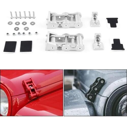 Dyno Racing 1Pair Latch Locking Hood Catch Kit for 2007-2017 Jeep Wrangler JK
