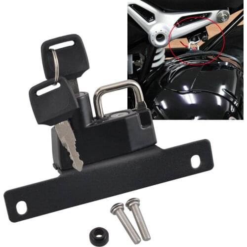 For BMW R Nine T R Ninet R9T Scrambler 2014-2020 Motorcycle Black Helmet Lock Right Side Alloy Mount Hook Accessories