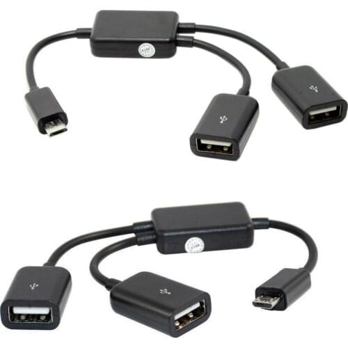 Micro USB/Type C naar 2 OTG Dual Port HUB Kabel Y Splitter voor Type-C Toetsenbo Muis Converter Tablet Micro-USB Android ad K5R1