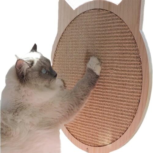 Cat Scratcher Board Sisal Bite Toys Lovely Cats Claw Shape Comfortable Grinding Claw Soft Fur Balls with Suction Cup on Back