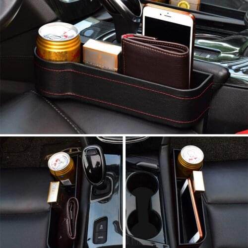 Left/Right Universal 1 Pair Passenger Driver Side Car Seat Gap Storage Box Cup for Pocket Organizer Phone Holder car Accessories