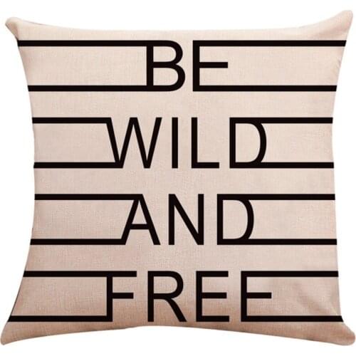 Best Selling Line Letter Series Linen Sofa Pillow Car Cushion Cover Square Home Cushion Pillowcase Sofa Bedroom Car 18 x 18