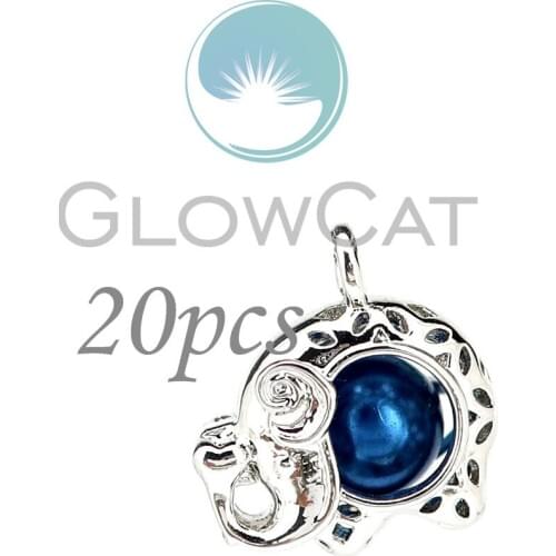 Copper Elephant Beads Cage Locket Pendant Essential Oil Diffuser Pearl Cage 20x KK1148