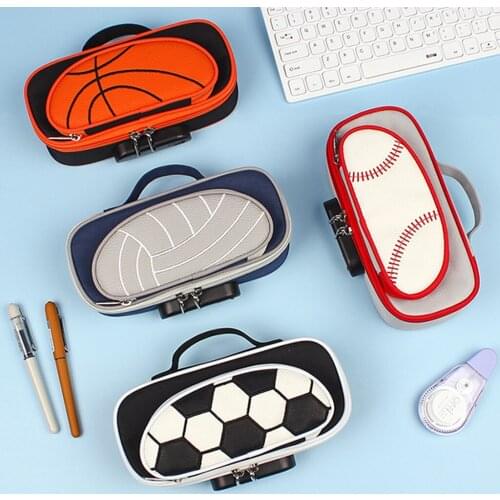 Multifunctional Stationery Bag Large-capacity Pencil Case Sports Series Pencil Case Pen Bag w/Handle Large Storage Box