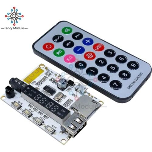 Mp3 Decoder Board Bluetooth Module Player Module FM Radio USB TF Micro SD LCD Screen IR Infrared Remote Controller LED Digital