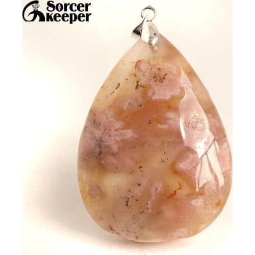 Real Female Natural Bijoux Femme Choker Necklaces Pendants Hand Made Cherry Blossoms Agates Stone Beads For Jewelry Making BF032