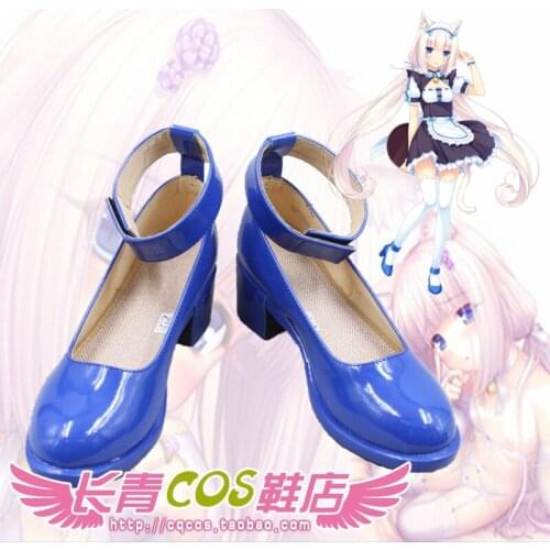 Neko Para Blue Girls Daily Cosplay Shoes Boots C006