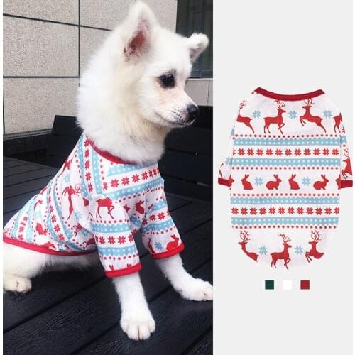 Dog Clothes Cotton Pet Clothing Christmas Cute Soft Clothing Small Dogs Cats Puppy Dog Costume Chihuahua Yorkies Outfit New Year