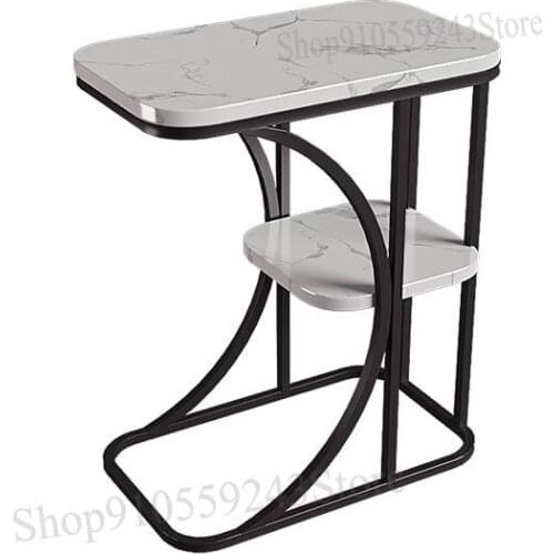 Custom Nordic Corner Table Light Luxury Coffee Table Small Apartment Living Room Square Sofa Side Cabinet Marble Side Table Bedr