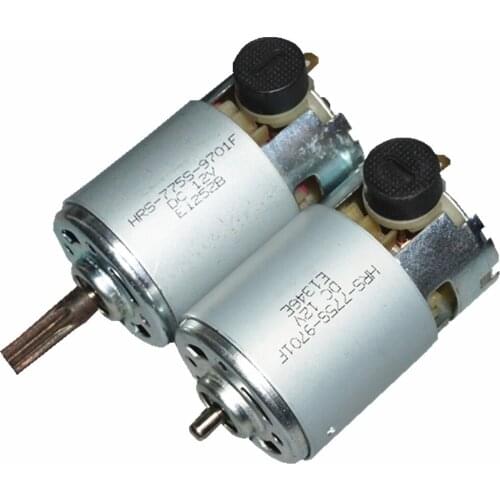 Replaceable carbon brush type 775 high-speed high-power motor 12V front ball bearing 775 high-speed power tool motor