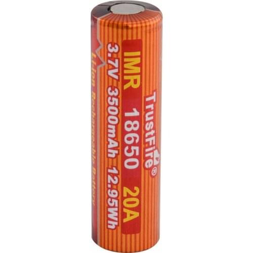TrustFire IMR18600 Battery 3.7v 3500mAh High Drain 15C Cells High Magnification 20A Lithium Ion 12.95Wh Rechargeable Li Battery