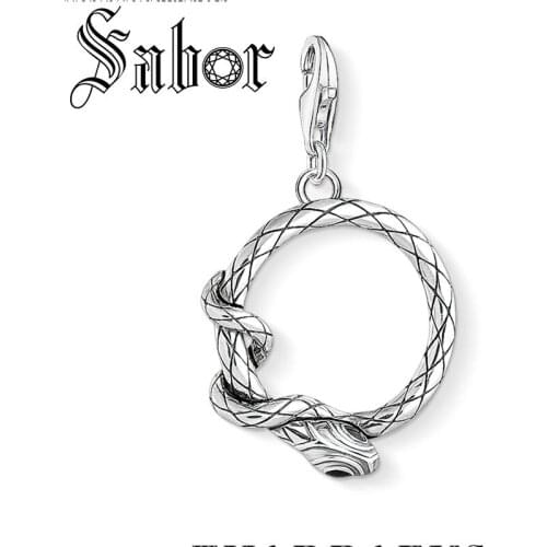 Snake Round Charms Pendant 2020 DIY Jewelry Findings Accessories silver plated Fashion Jewelry Gift For Women Girls thomas