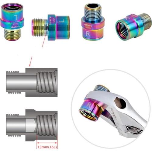 1Pair Steel Or Titanium Bike Pedal Extenders Bicycle Pedal Spacers For MTB Road 9/16 Inch Bike Pedal Adapters Spacers Bike Parts