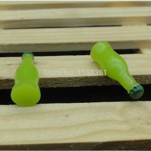 1pcs/lot resin solid green color Cocktail bottle jelly jar 30mm dollhouse Toy diy for Home Decoration Crafts A033-2