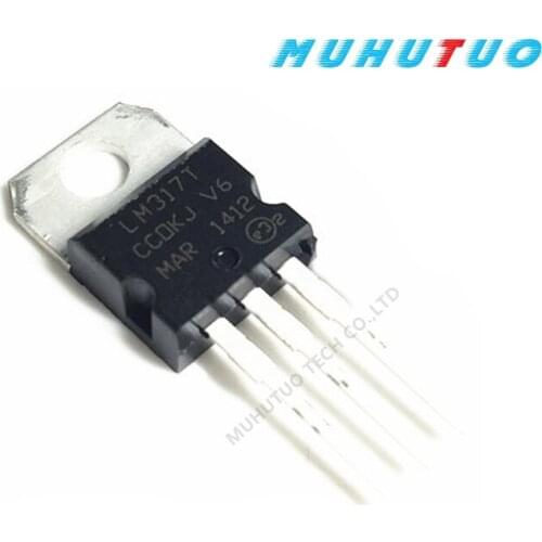 10PCS inline triode LM317 LM317T T0-220 adjustable tri-terminal voltage regulator