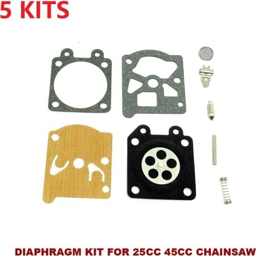 5 Sets/lot Carburetor Repair Rebuild Diaphragm Gasket Kit Fit Zenoah Type G2500 G3800 G4500 G5200 G5800 25CC 38CC 45CC 52CC 58CC