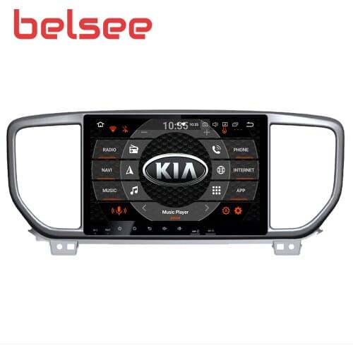 Belsee for Kia Sportage 2019 Android 9.0 Car Radio IPS Screen 8 Core 4GB 64GB 2 Din Stereo Audio Autoradio GPS Navigation Unit