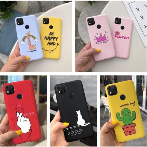 Cute Cartoon Case on For Xiaomi Redmi 9C Case Redmi 9C 9 C Soft Silicon Phone Case on For Xiaomi Redmi 9C Back Cover Matte Coque