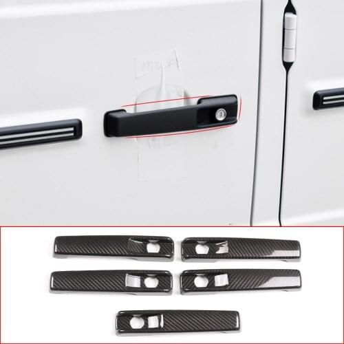 For Mercedes Benz G class W463 G350 G400 G500 2019-2020 100% real carbon fiber Auto Outer Door Handle Cover Car Accessories