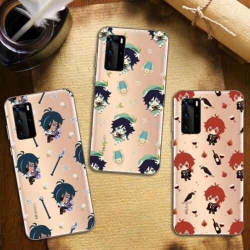 Genshin Impact hot game Phone Case Transparent for Huawei honor nova c x 7 8 3 4 9 65g se v t play pro lite