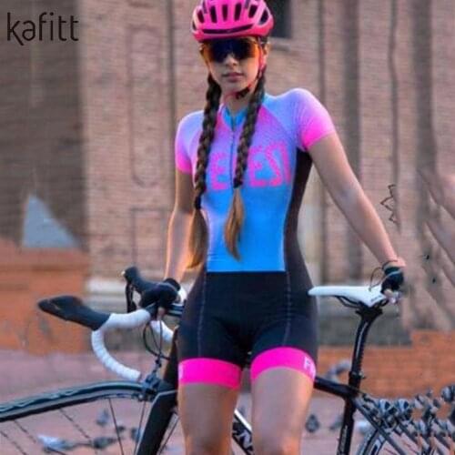 Kafitt New Womens Cycling Wear Suit Short Sleeve Uniform Suit Summer Professional Bicycle Breathable Ciclismo Feminino