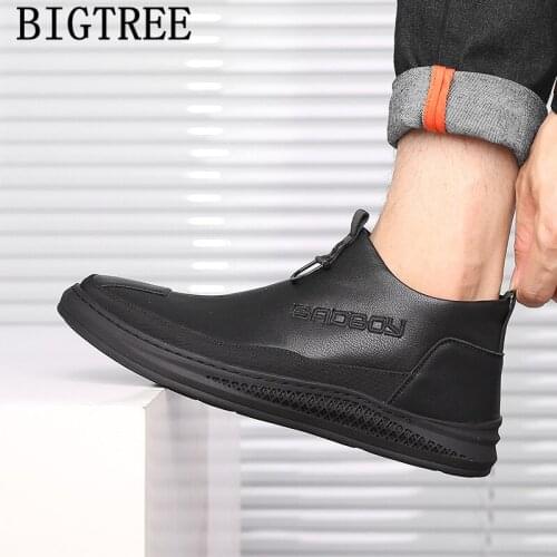 Leather Shoes Men Sports Shoes For Male Fashion Mens Casual Shoes Hot Sale High Top Sneakers Sapato Social Hombre Ayakkabı