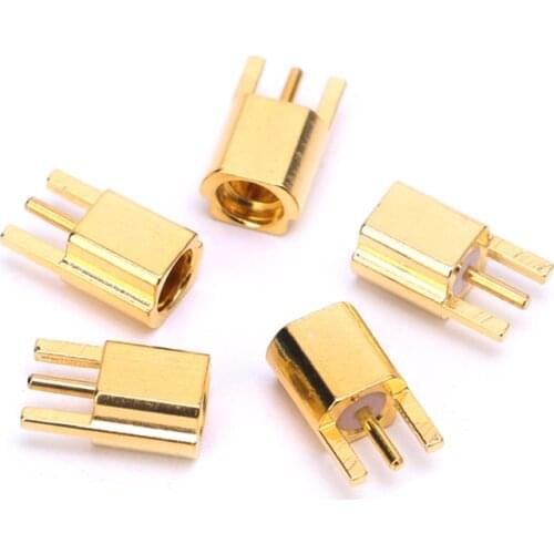 MMCX Female Jack Connector PCB Mount With Solder Straight Goldplated 3 Pins Wholesale-M18
