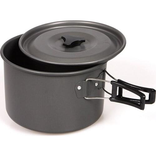 Aluminum Alloy Camping Pot Portable Outdoor Hiking Cooking Set Cookware Travel Tableware 2L/3L Big Capacity