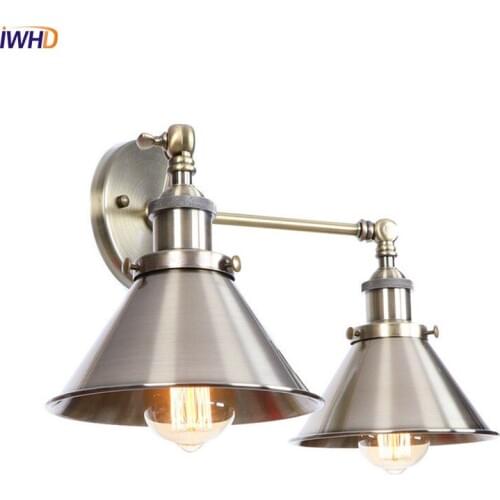 IWHD Loft Style Industrial Wall Lights Fixtures Living Room LED Edison Vintage Wall Lamp Sconce Home Lighting Lamparas De Pared