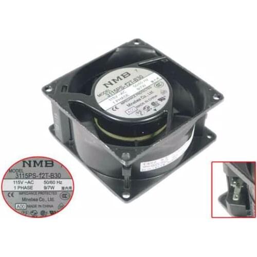 NMB-MAT 3115PS-12T-B30 A00 AC 115V 9/7W 80x80x38mm Server Cooling Fan