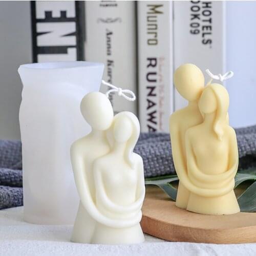 3d Couple Hugging Silicone Aromatherapy Candle Mold Valentines Day Handmade Candle Soap Mold Home Decoration Accessories