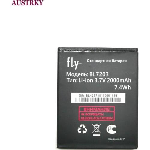 New BL 7203 Battery For FLY IQ4405 IQ4413 BL7203 2000mAh Baterij Batterie Batteries + Tracking Code