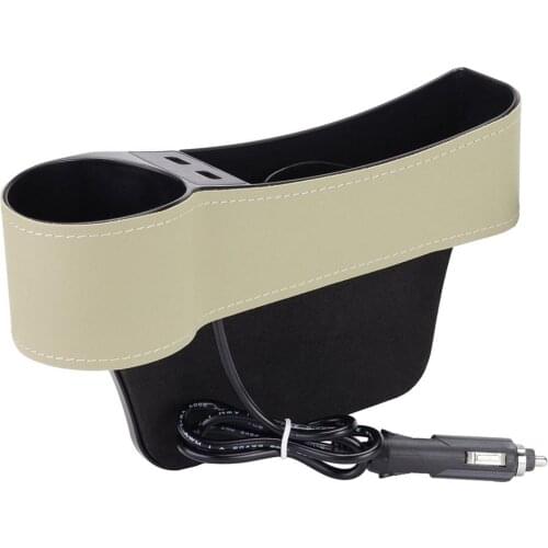Car Seat Organizer Seat Gap Filler ,Multifunctional With Dual USB Chargers Drink Holder Phone Holders Stands 4 Types For Options