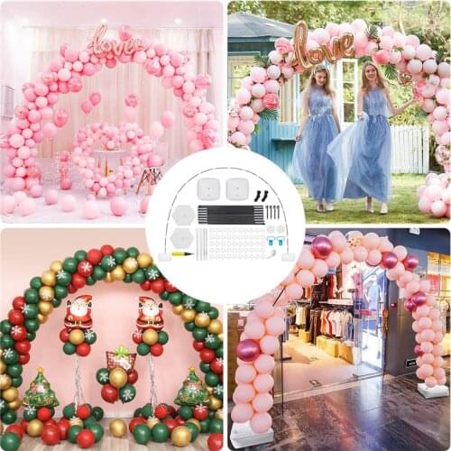 9FT Tall & 10Ft Wide Adjustable Balloon Arch Kit Balloon Stand with Water Fillable Base For Wedding Birthday Party Supplies Deco
