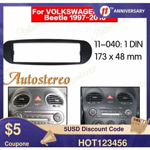 Frame Panel Radio Car Radio Fascia For Volkswagen Beetle 1998+ Black Radio Panel Installation kit
