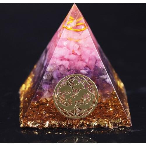 Orgonite Energy Rune Amethyst Pyramid Augen Auger Energy Converter Home Decoration Resin Decorative Craft Jewelry