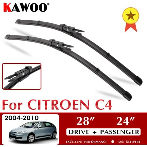 KAWOO Car Wiper Blade For Citroen C4 2004 2005 2006 2007 2008 2009 2010 Auto Front Window Windshield Windscreen Wiper Blades