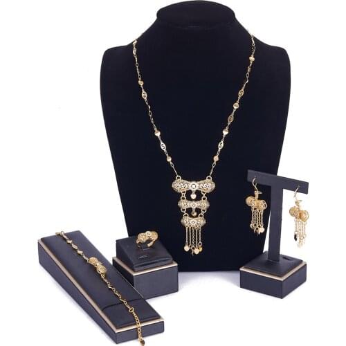 Middle East style wedding jewelry set for women Saudi Arabia jewelry set Egypt copper high quality arab jewelry set