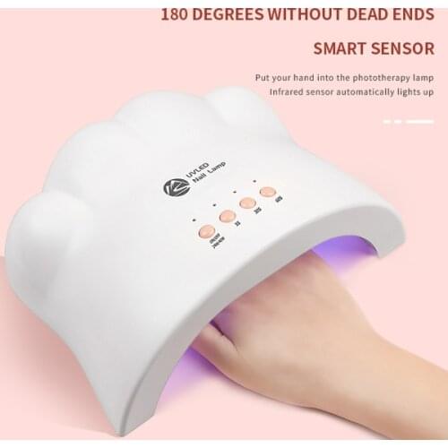 MSK Cats Paw LED Nail Baking Lamp, 48w Nail Lamp, Socket Cute Motion Sensor Nail Lamp, Nail Dryer Machine ,Manicure Tools