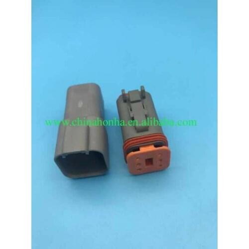 10pcs Kit 6 Pin Waterproof Electrical Wire Connector Plug Deutsch Style Enhanced Seal Shrink Boot Adapter DT06-6S DT04-6P