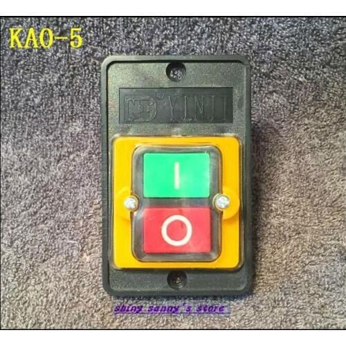 3Pcs/Lot KAO-5 ON/OFF Waterproof Push Button Switch Pushbutton Control Switch 10A 220/380V Brand New