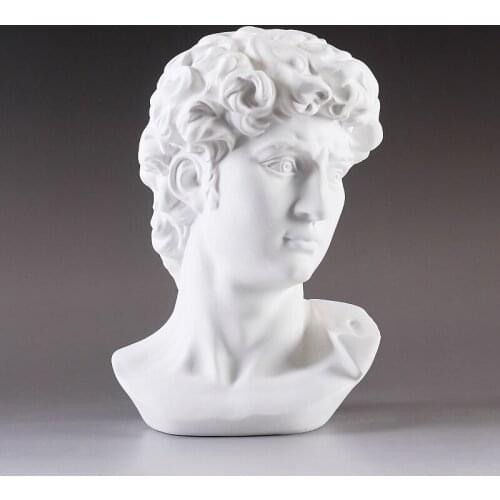 30CM DAVID APOLLO VENUS GODDESS BUST ART SCULPTURE RESIN CRAFTS NORDIC DECORATIONS FOR HOME GYPSUM STATUE ART MATERIAL R4082