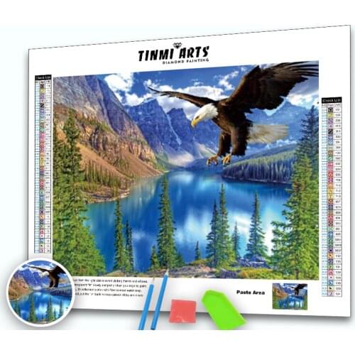 Full Round Drill 5D DIY Diamond Painting Animal Eagle Mountain Embroidery Cross Stitch Home Decor Gift