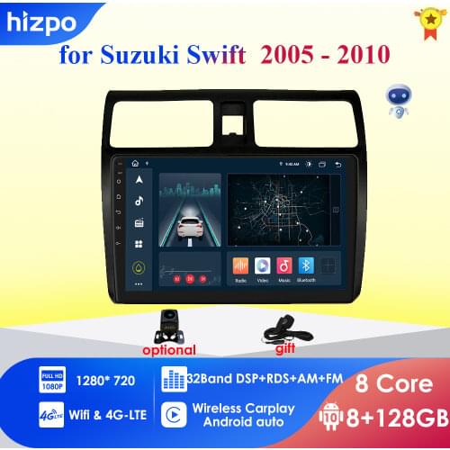 4G+64G/2+64/1+16 Android 10.0 PIP Car Radio Multimedia Player For Suzuki Swift 2005 2006 2007 2008-2010 Navigation GPS 2 din DVD