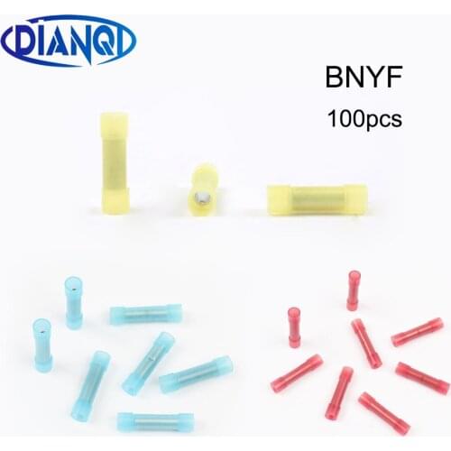 BNYF1.25 BNYF2 BNYF5 Cold pressed,Long Full Insulated Middle Joints Nylon brass Splice Connectors terminal AWG12-10 4-6mm2