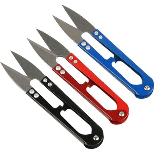 Household Cross Stitch Scissors Spring Small Scissors Cutting Head Scissors Embroidery U-shaped Scissors Yarn Scissors